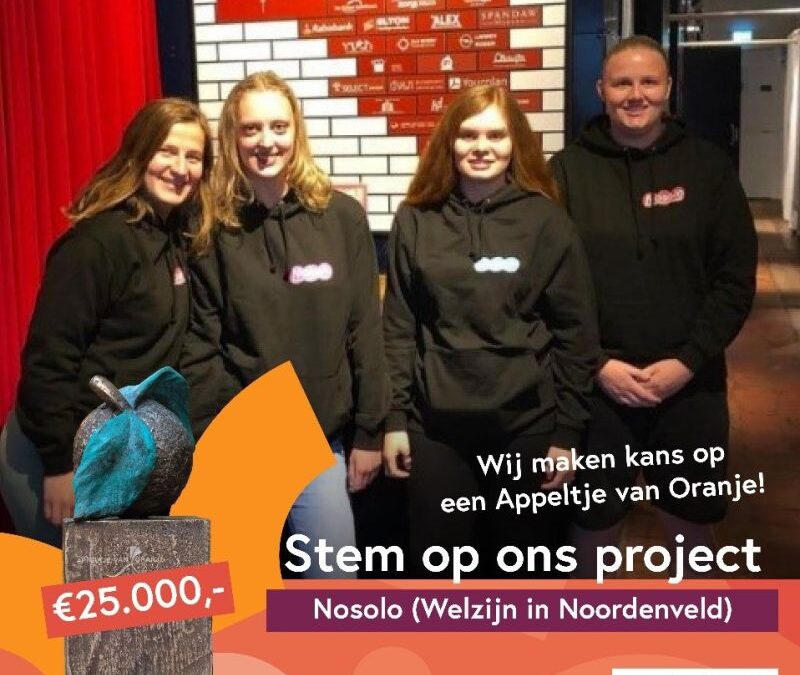 Nosolo maakt kans op Appeltje van Oranje